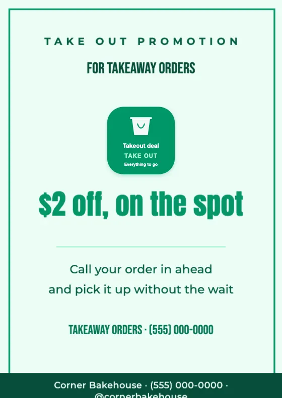 Takeout Discount on All Items preview