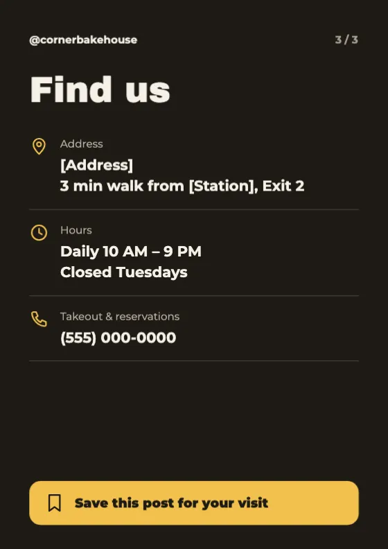 Carousel: how to find us preview
