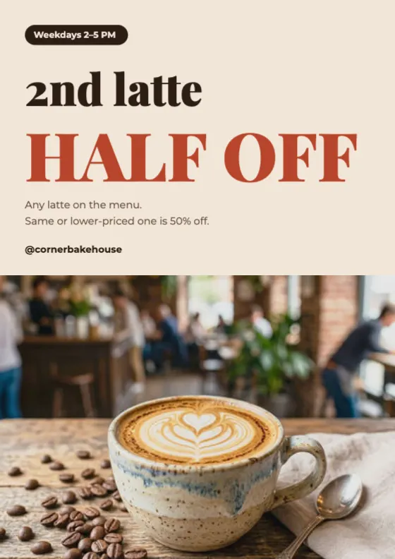 Second cup half-price post preview