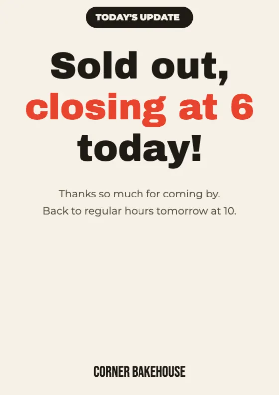 Story hours notice preview