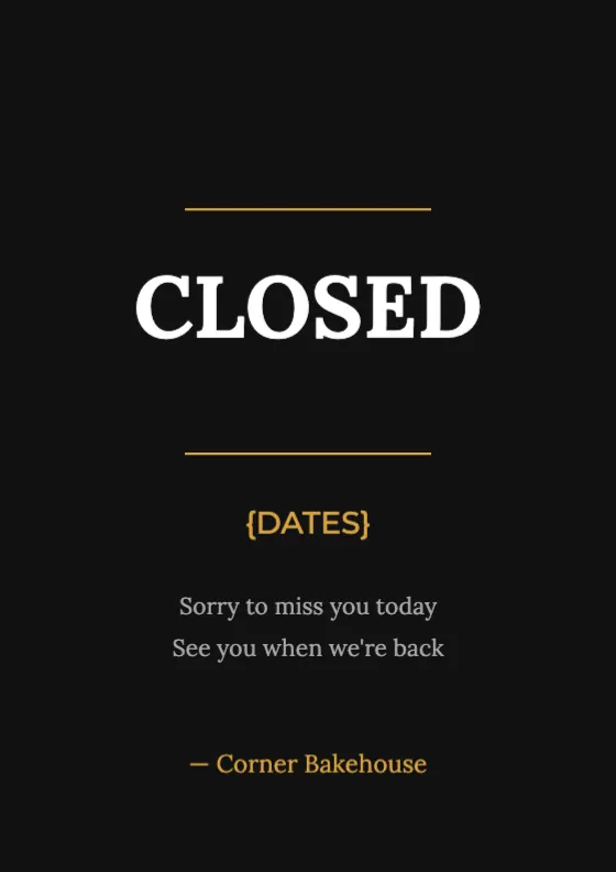 Closing Notice preview