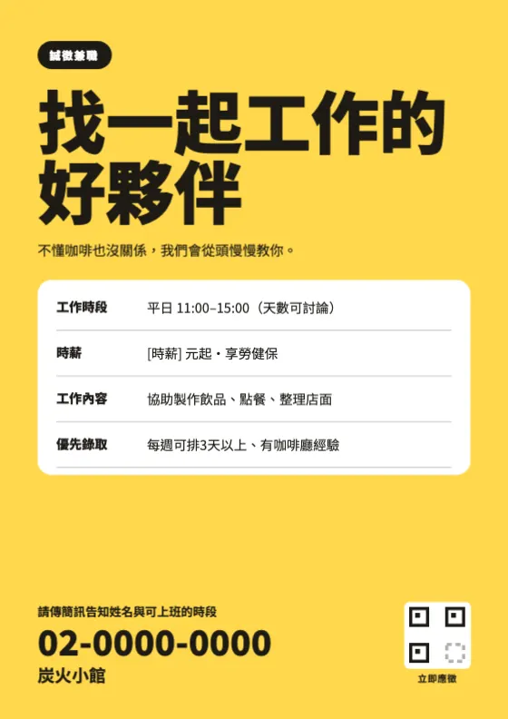 徵兼職人員 預覽圖